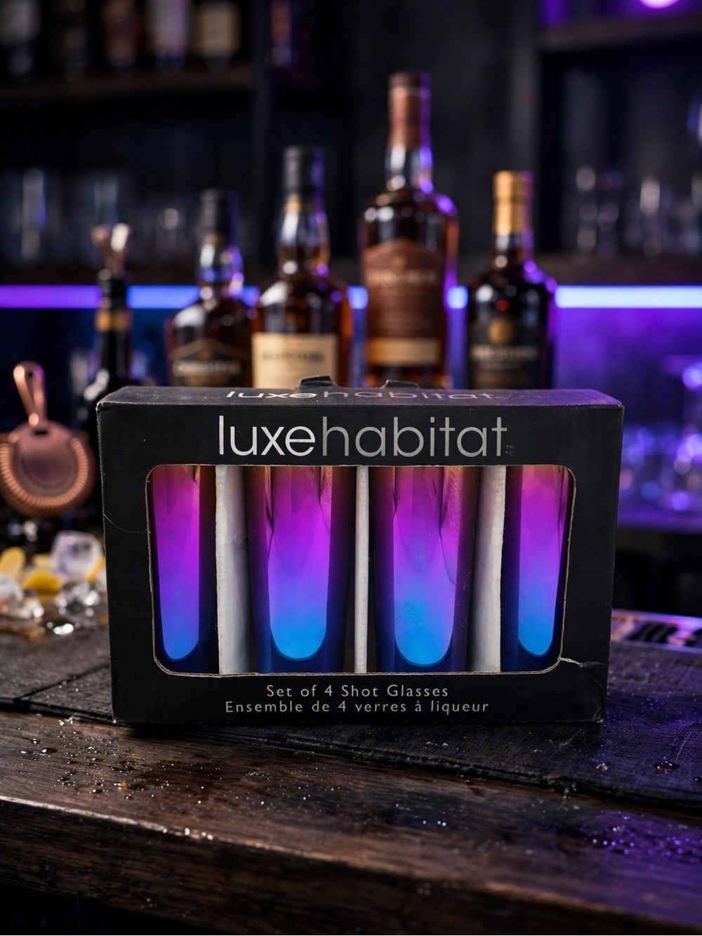 🆕 Ombre Rainbow Iridescent Shot Glass Set